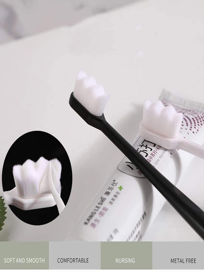 abhaymart Toothbrush for Sensitive Gums, Micro Fur Manual Toothbrush with 20000 Soft Floss Bristle for Men, Women, Elderly, Braces and Gum Recessions, Protect Fragile Gums Pack Of 4 - Image 2